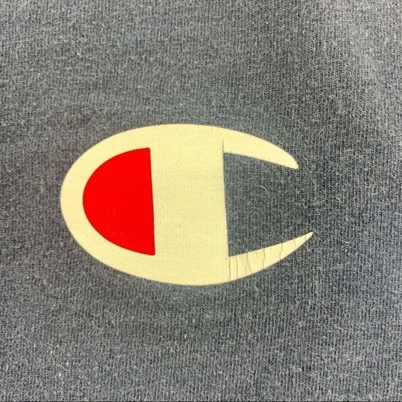 VTG 90s Champion Brand Big C Logo Short Sleeve Tee - Picture 3 of 14